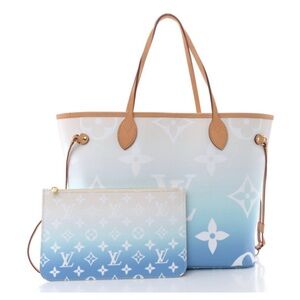 LOUIS VUITTON 
Monogram Giant By The Pool Neverfull MM Blue